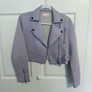 NWOT Dolls Kill Re Named purple Lavender punk cropped jacket MEDIUM